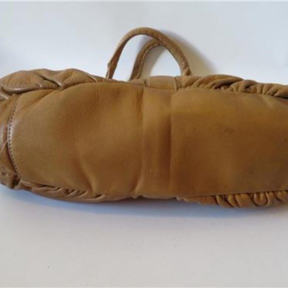 WOMENS COLE HAAN TAN LEATHER TRIPLE ZIP BAG - Picture 5 of 8